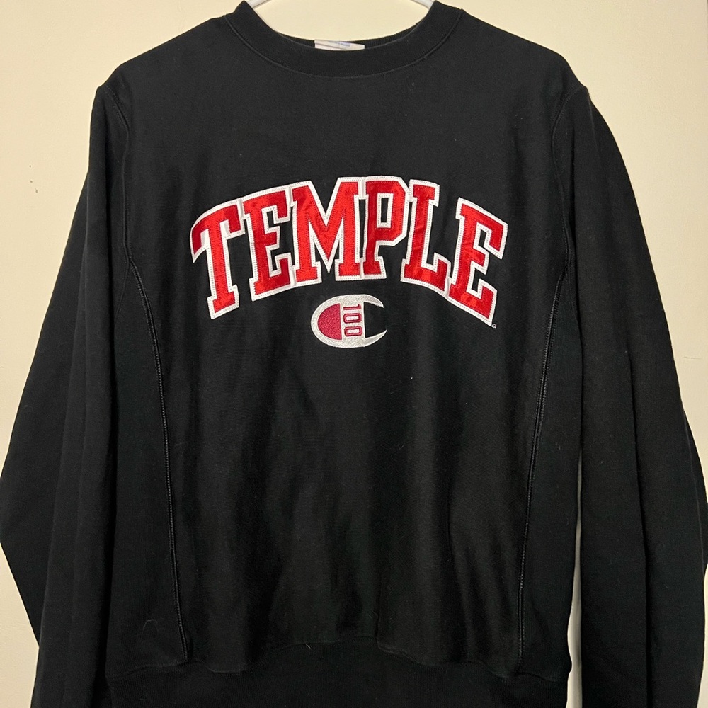 Temple University Black Champion Crewneck